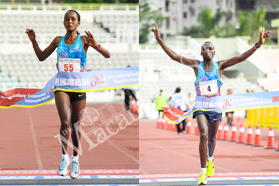 Bahraini, Kenyan win  Macau marathon 