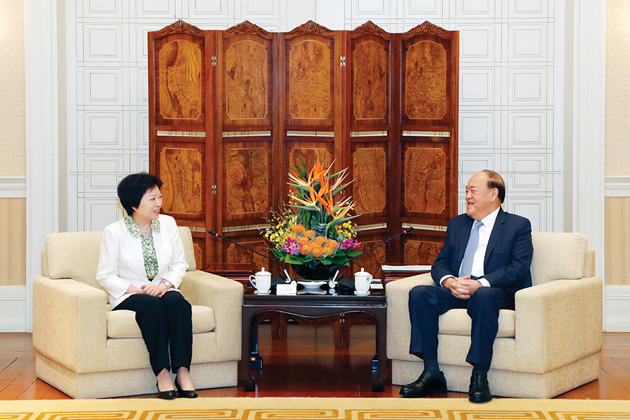 Ho meets China Soong Ching Ling Foundation VP