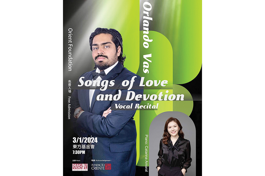 Tenor Orlando Querobino Vas to perform at Orient Foundation