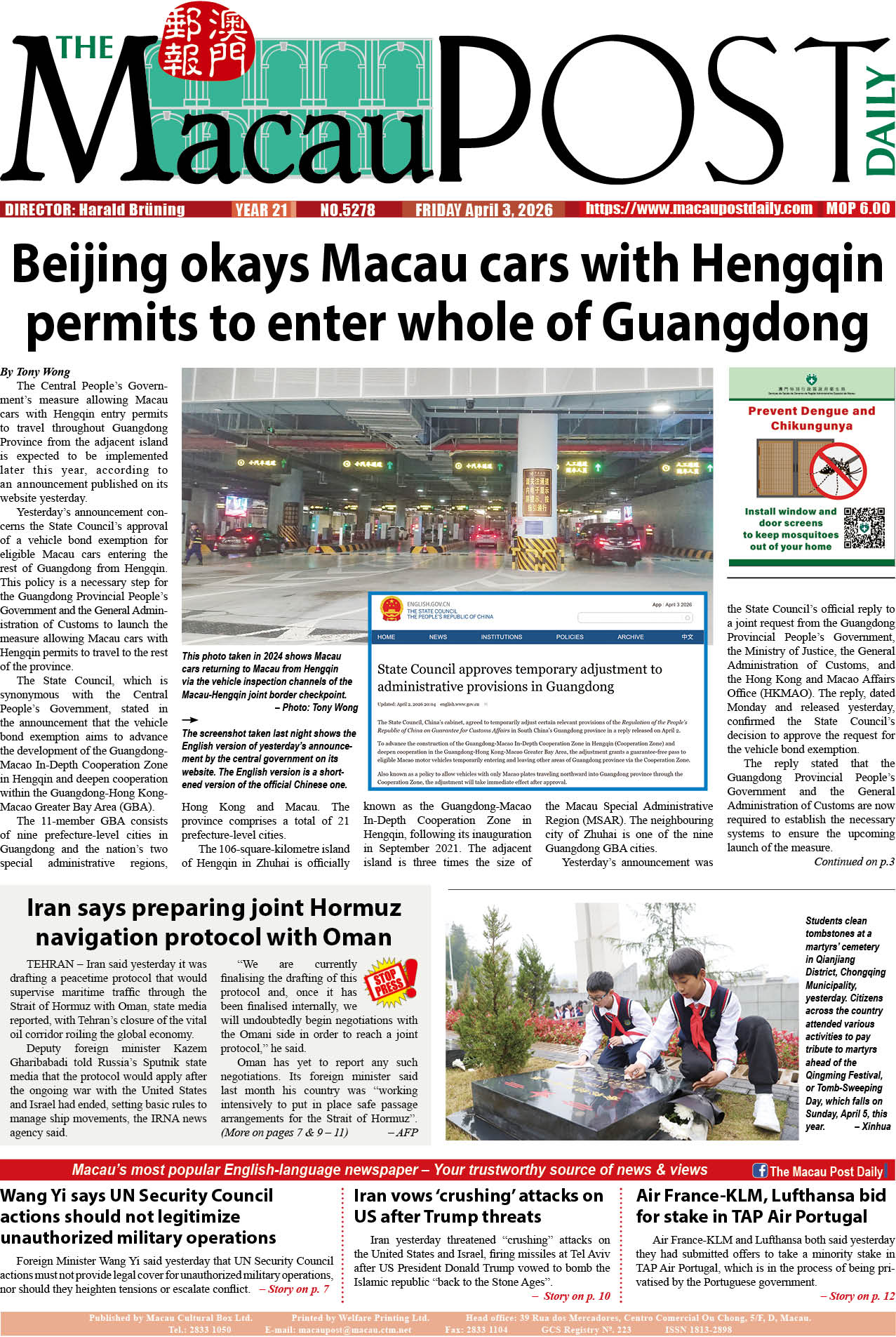 The Macau Post Daily
